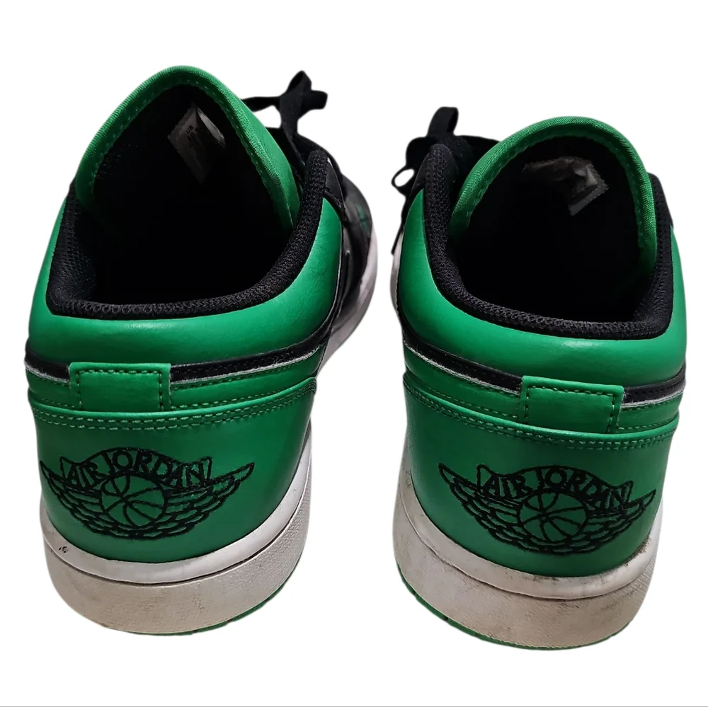 Nike Air Jordan 1 Low Retro Green Toe Black Pine Green Men’s Size 10.5 Sneakers - Picture 4 of 7
